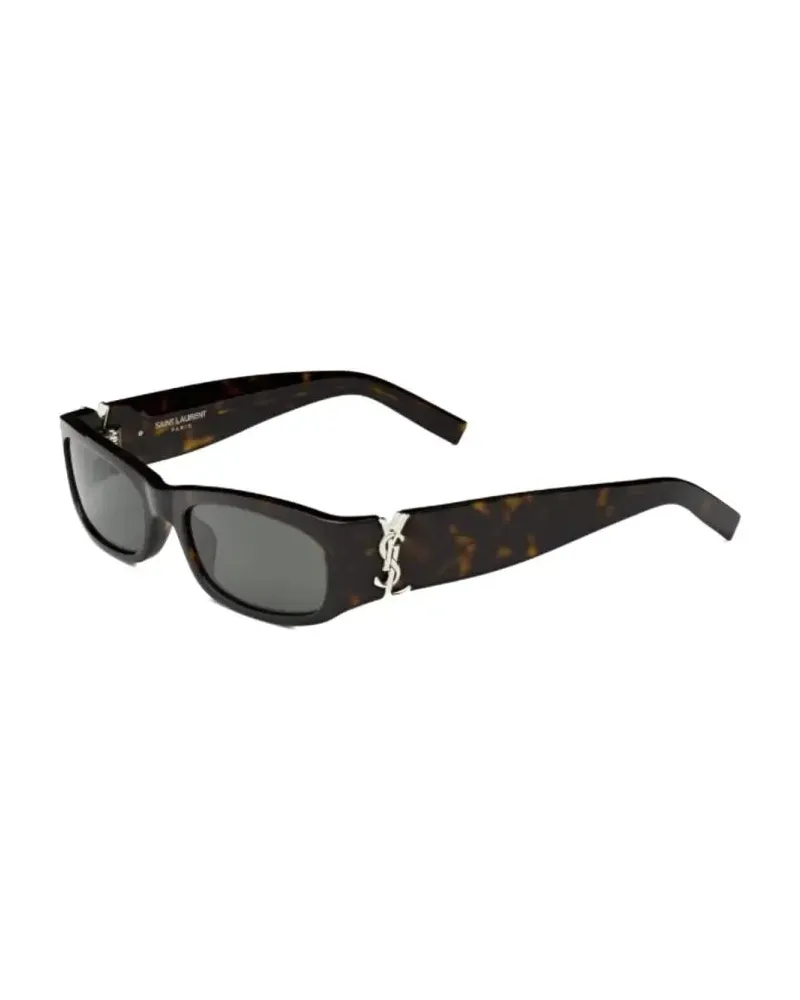 Saint Laurent SLM152002 Rectangular Acetate Sunglasses — Black Black