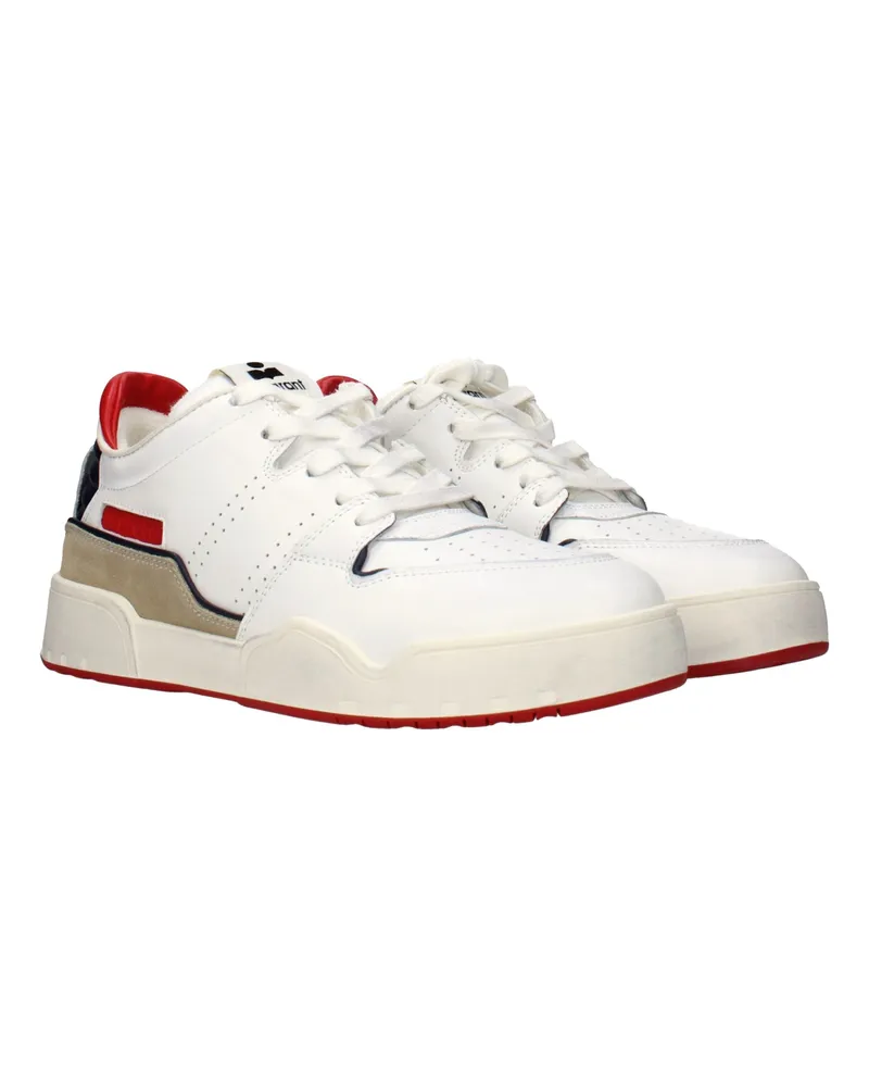 Isabel Marant Men's White Leather Low Top Sneakers White