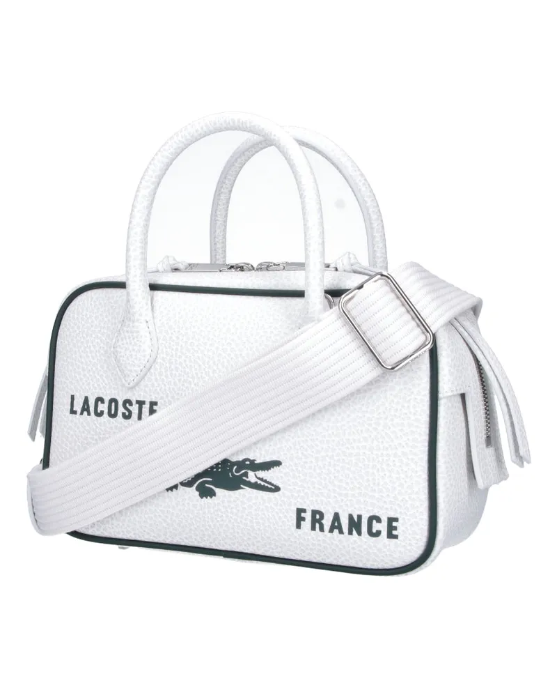Lacoste Men's Bags White Leather White