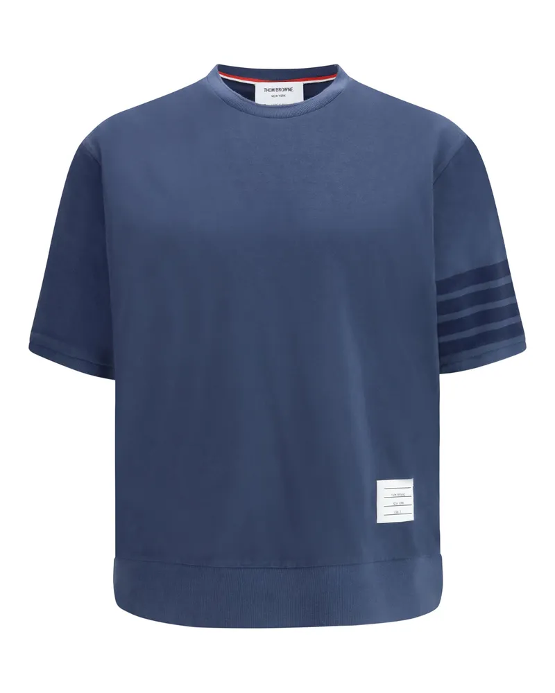 Thom Browne 4-Bar T-Shirt — Navy Navy