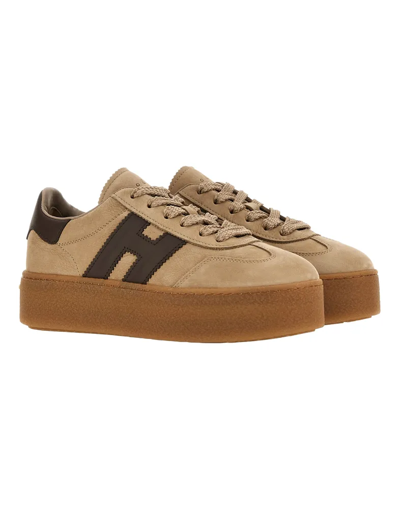 Hogan Women's Trainers Cool Beige Brown Sneaker Beige