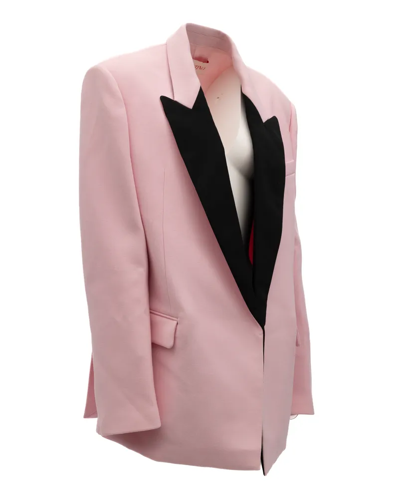 Valentino Garavani Women's Pink Tuxedo Blazer Clothing Pink