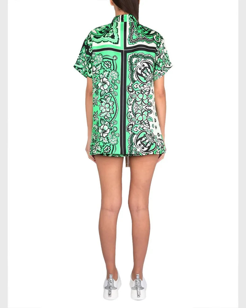 RED Valentino Carre Bandana Shirt — Green Green