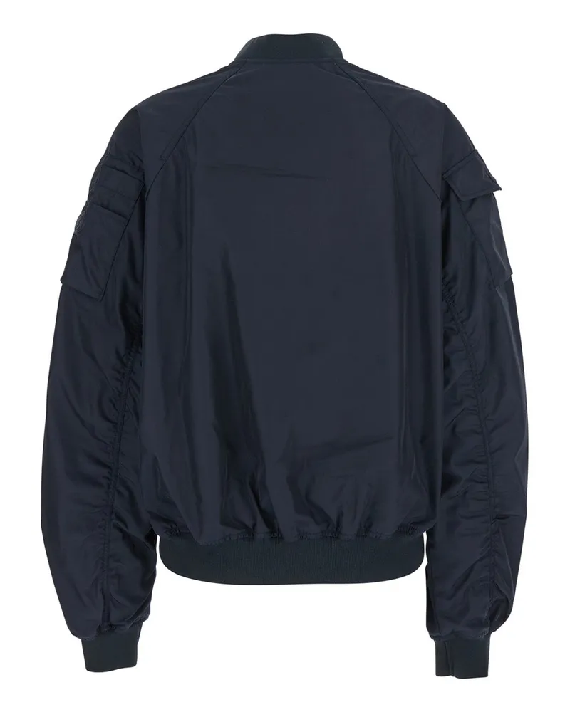 Save The Duck Women's Lil Blue-Black Bomber Jacket With Pockets Polyester Coat Black