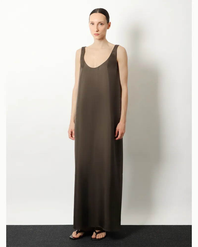 Róhe Women's Long Silk Dress Brown Brown