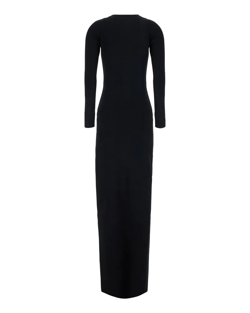 Elisabetta Franchi Women's Dress Long Knitted Black Black