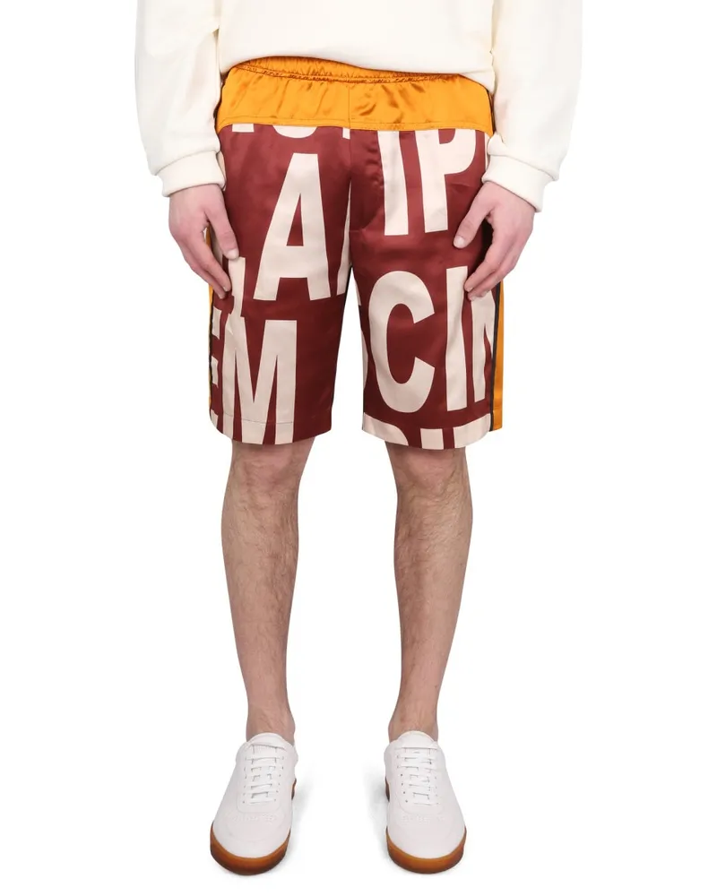 Dries van Noten Elastic Waistband Bermuda Shorts — Red Red