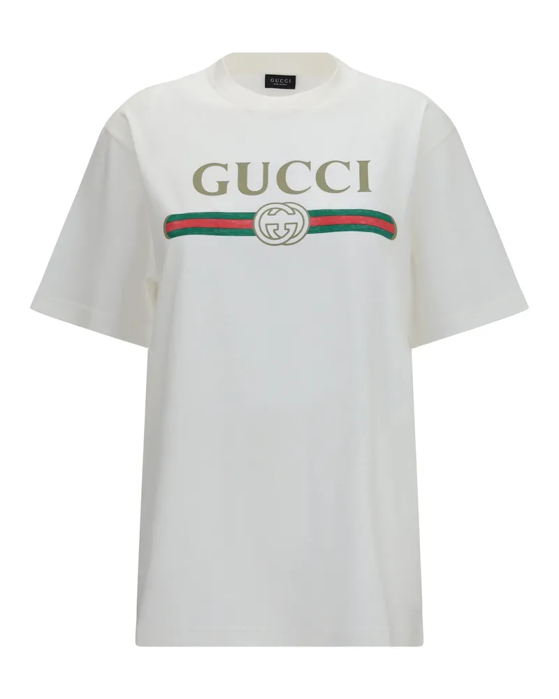 Gucci Women T-Shirt Regular Cotton Off White-Mc T-Shirts & Jerseys White/mc White