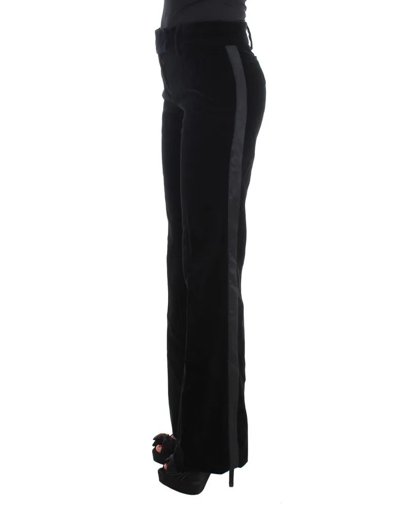 Ermanno Scervino Wide-Leg Viscose Trousers — Black Black