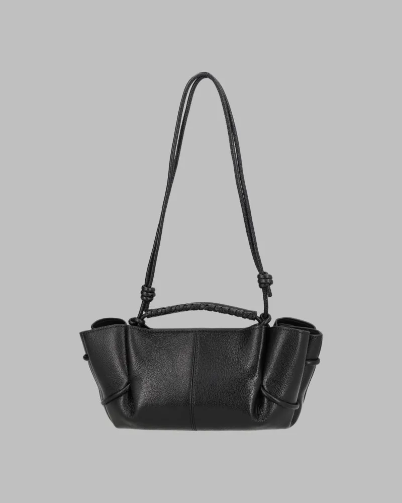 HEREU Arta Lambskin Leather Bag — Black Black