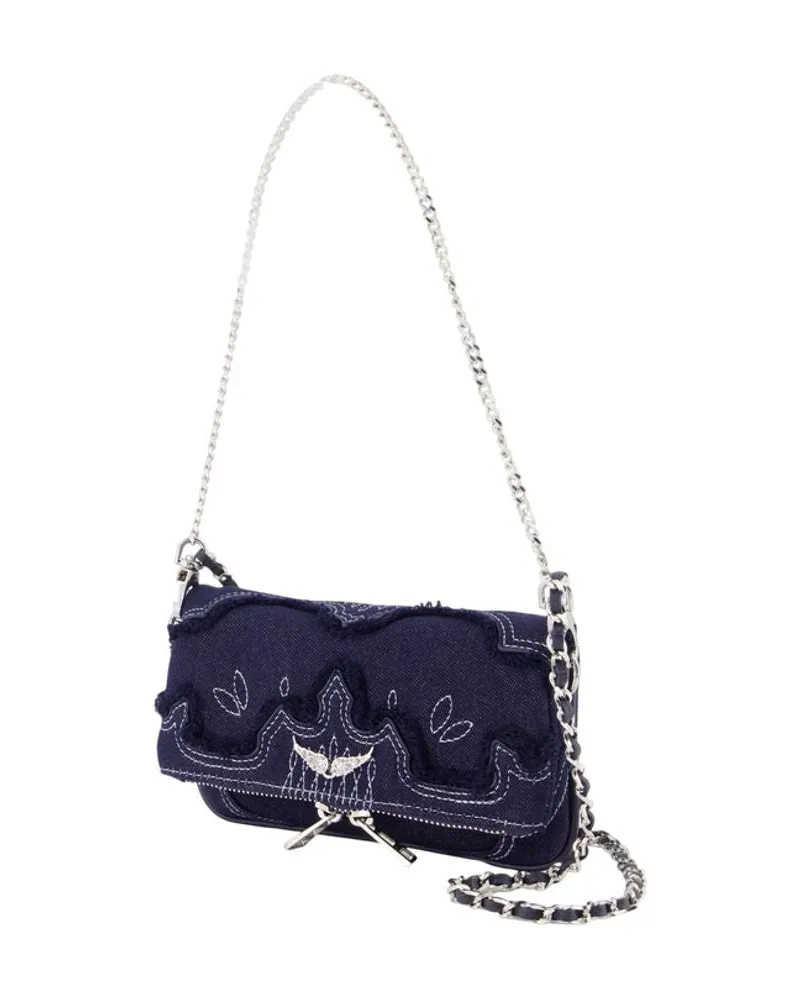 Zadig & Voltaire Women's Rock Nano Crossbody -  Cotton Blue Bags Crossbodies Navy