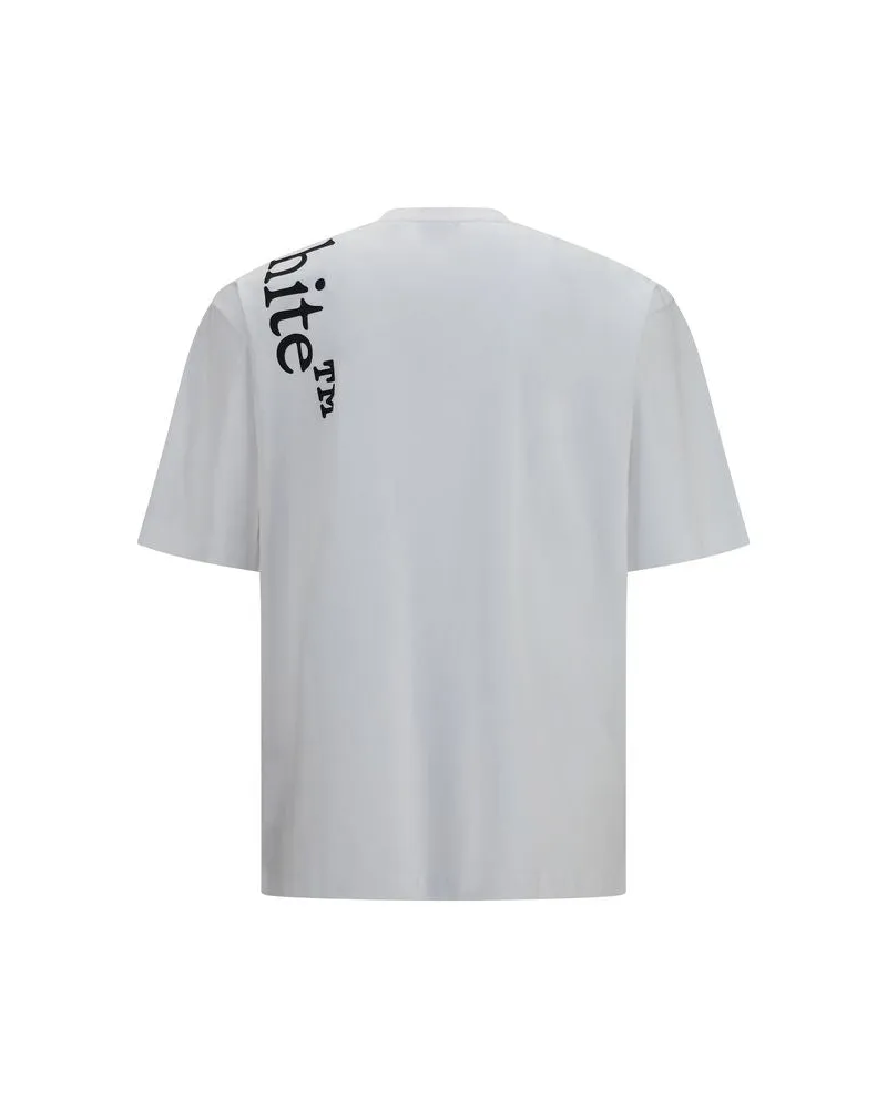 OFF-WHITE Men's White Cotton T-Shirt White