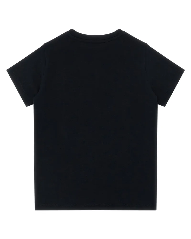 Moncler Logo Print and Patch T-Shirt — Black Black