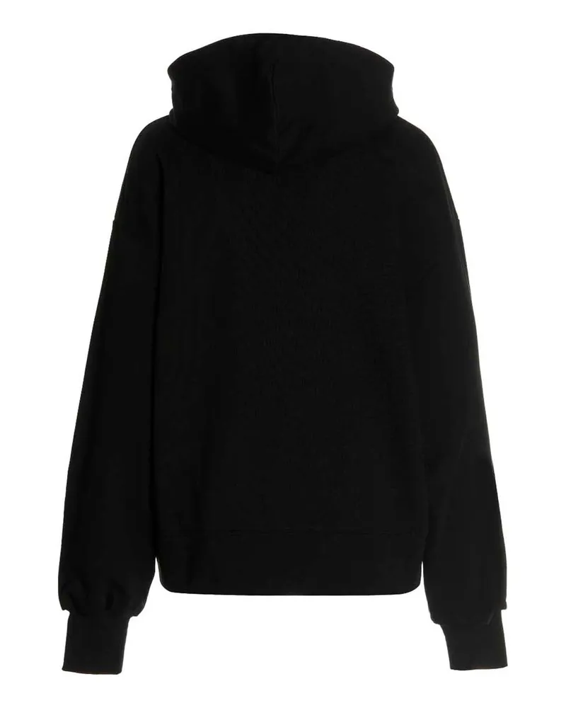 GCDS Sequin-Embellished Logo Hoodie — Black Black