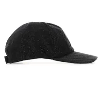 Women's Embellished Cotton Baseball Cap Black