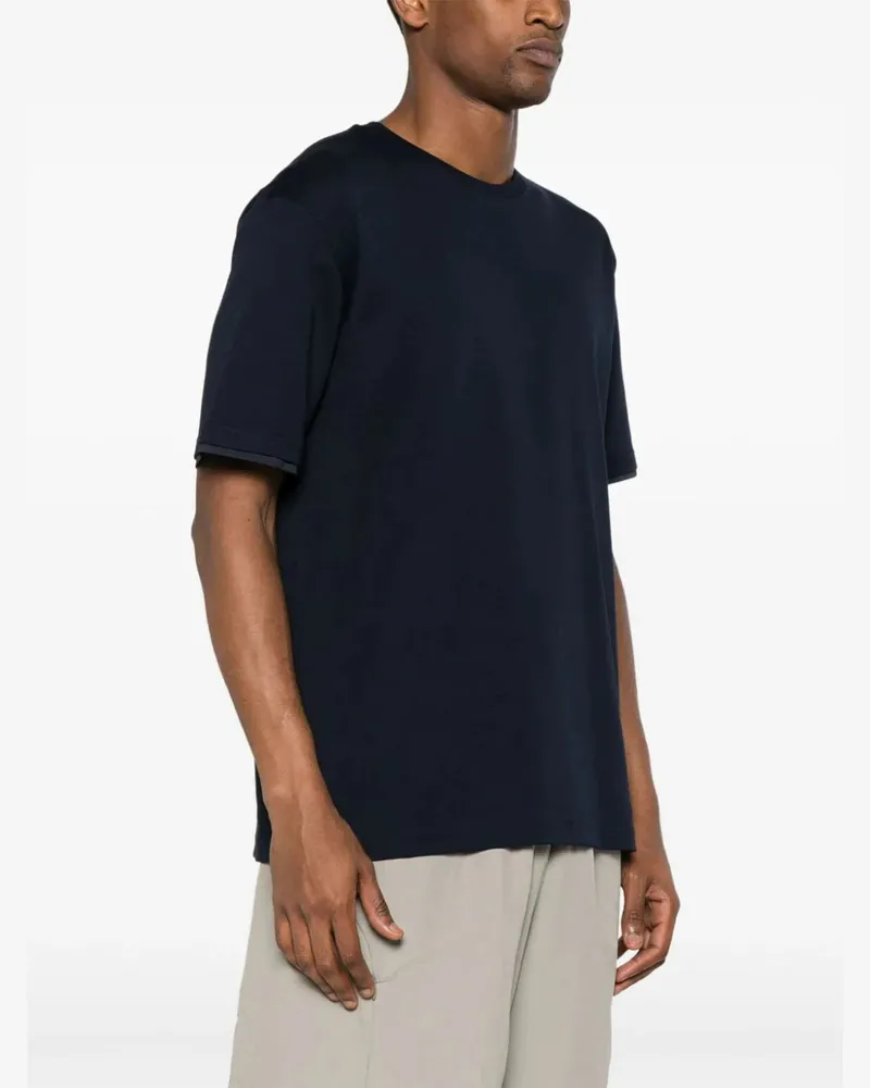 Herno Lightweight Cotton Jersey T-Shirt — Navy Navy