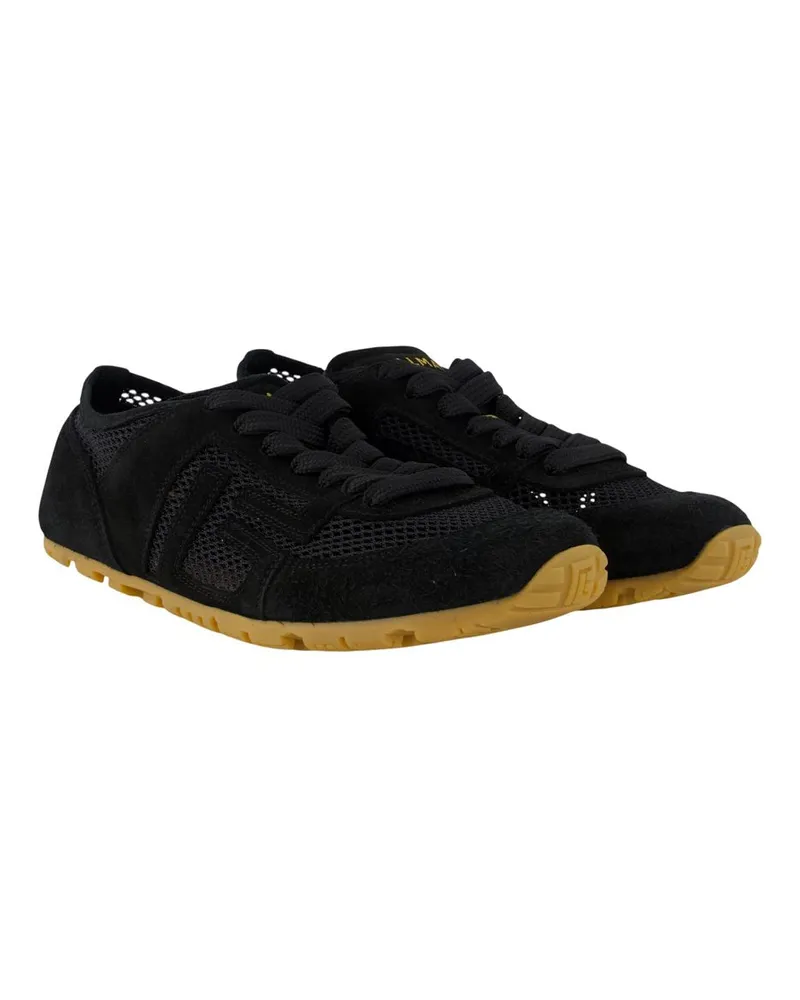 Balmain Women's Racer 45 Sneakers -  Leather Black Calfskin Shoes Black