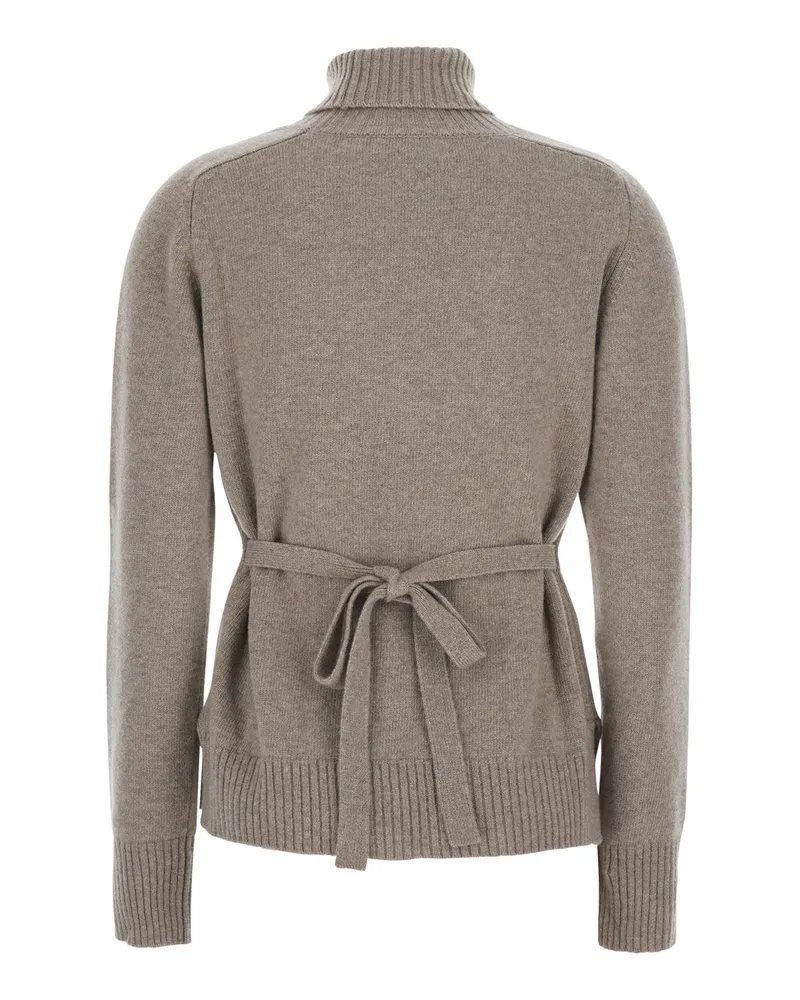 P.A.R.O.S.H. Women's Sweater High-Neck Beige Wool Tops Top Beige