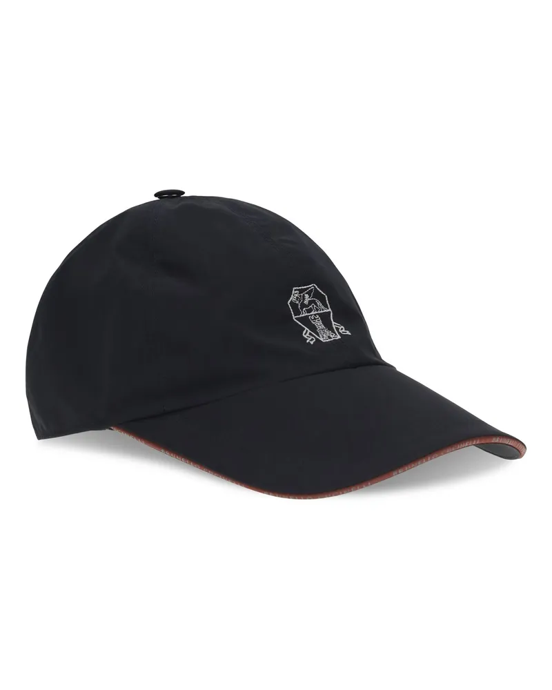 Brunello Cucinelli Men's Cotton Baseball Cap Blu Hats E Hairbands Black