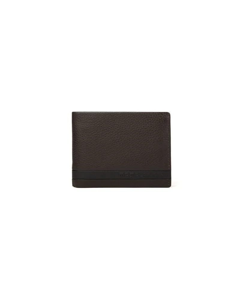 MOMO DESIGN Men's Wallet Coffee-Black Leather Bags Black