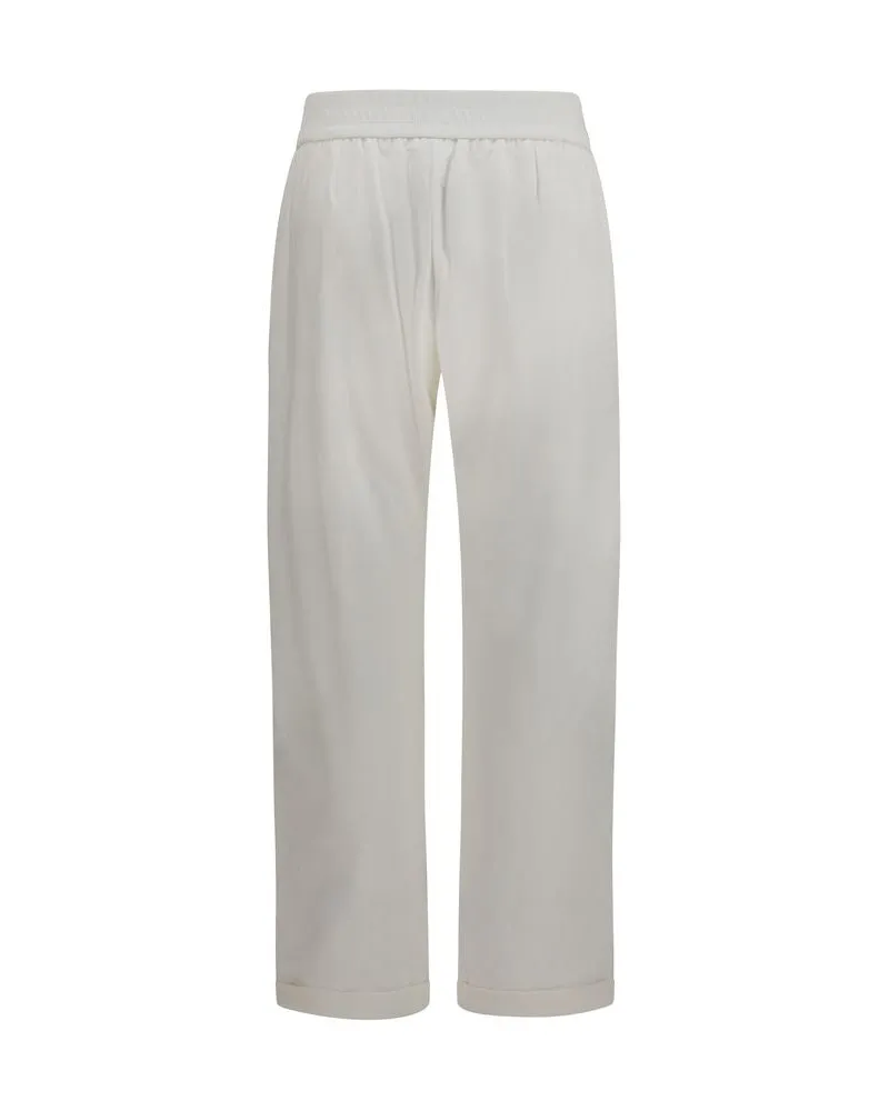 Brunello Cucinelli Track Joggers — White White