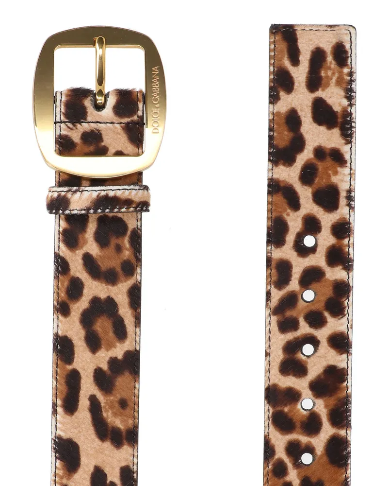 Dolce & Gabbana Women's Belts Multicolour Calf Leather Brown