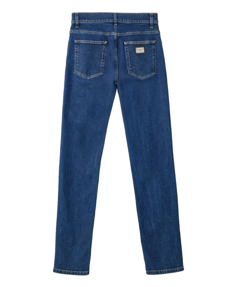 Dolce & Gabbana Men's Blue Cotton Skinny Jeans Clothing Blue