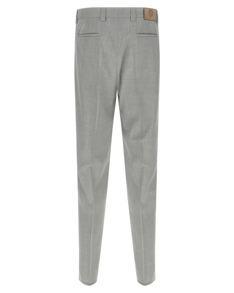 Brunello Cucinelli Men's Gray Virgin Wool Dress Pants Gray