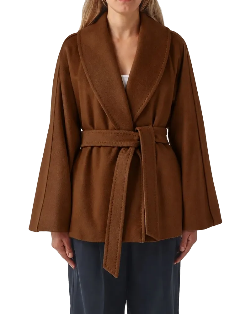 Max Mara Virgin Wool Jacket — Brown Brown