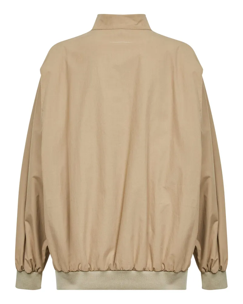 Maison Margiela Women's Bomber Jacket Beige Cotton Beige