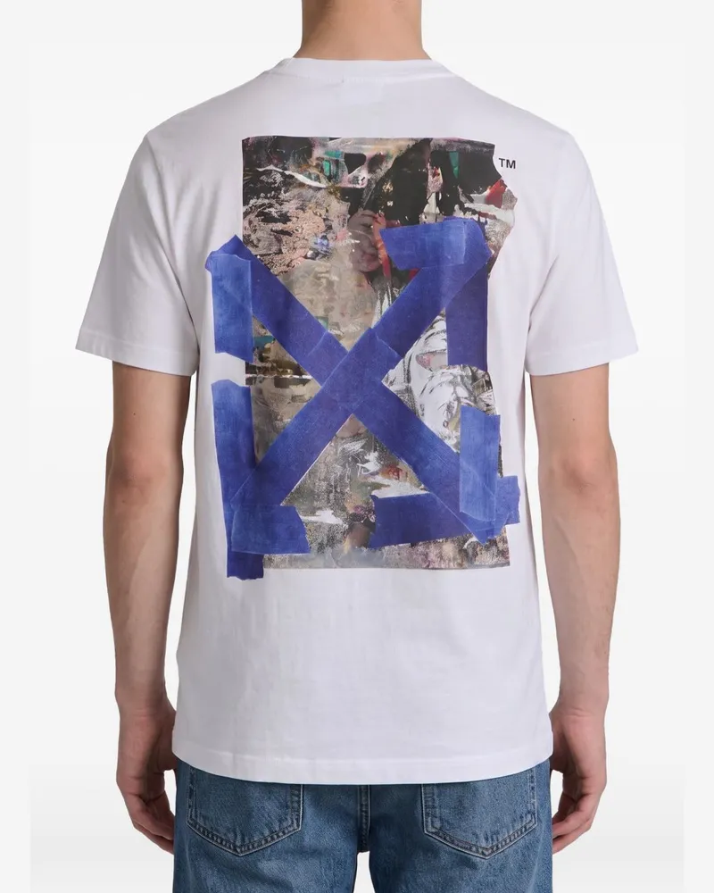 OFF-WHITE Logo-Embroidered T-Shirt — White White