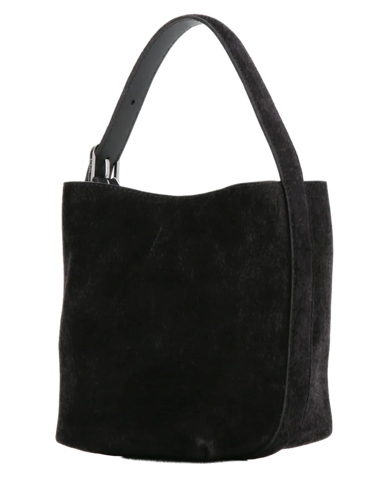 Totême Petite Belted Shoulder Bag — Black Black