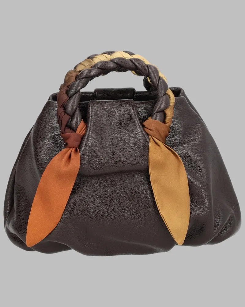 HEREU Bombon Foulard Bag — Brown Brown