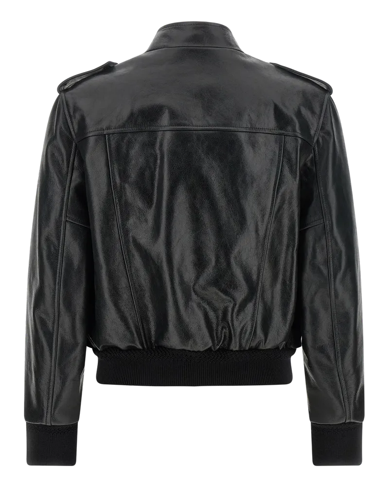 Tom Ford Women's Black Lamb Leather Jacket Clothing Black