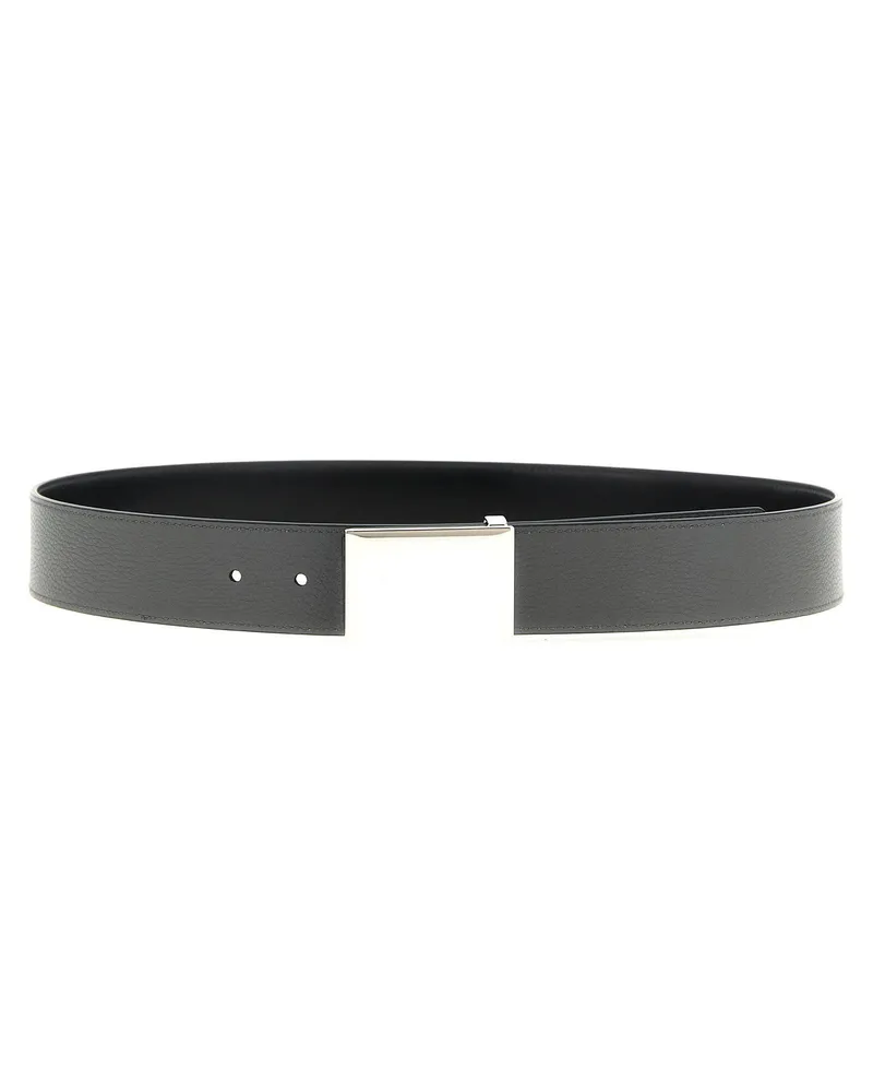 Givenchy Reversible Calf Leather Belt — Black Black