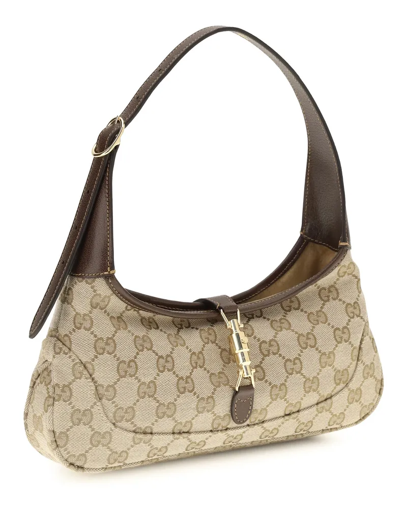 Gucci Women's Medium Jackie Slim Shoulder Bag Vintag.sand-Dk Brown Handbags Vintag.sand/dk Hand Beige