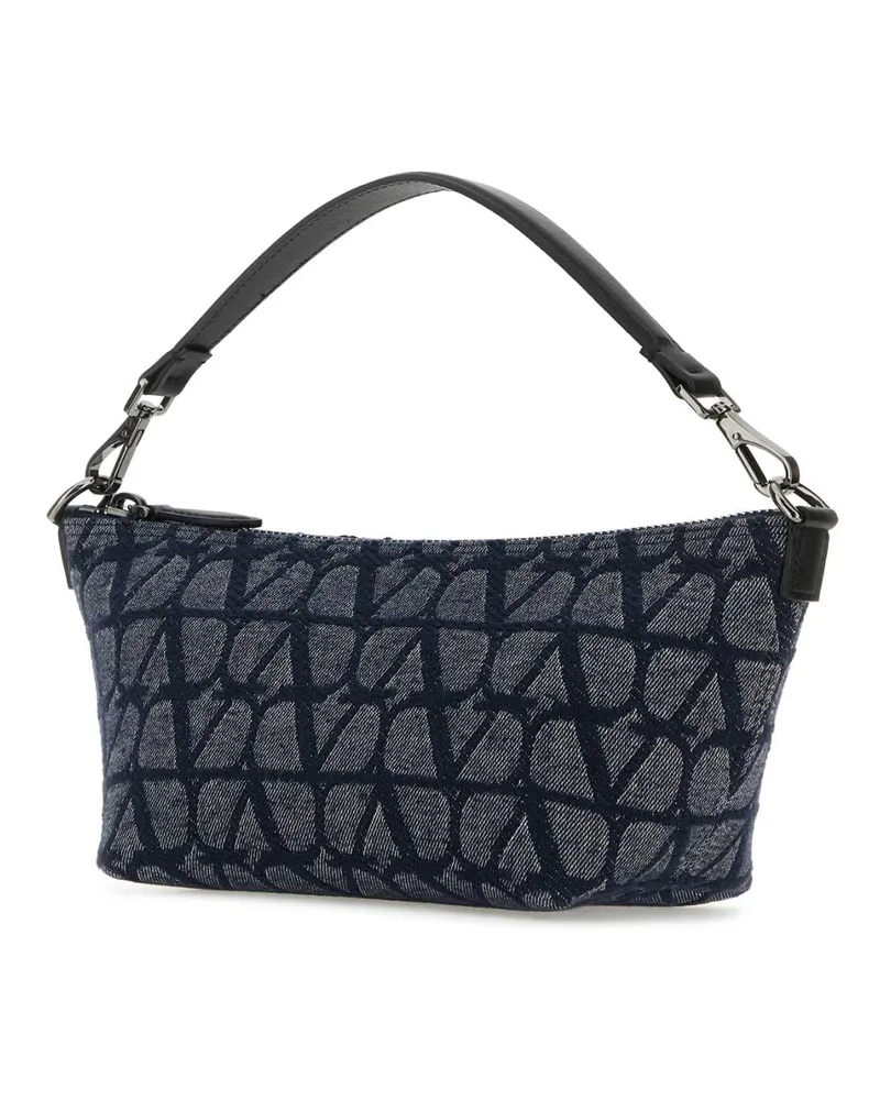 Valentino Garavani Toile Iconographe Jacquard Shoulder Bag — Navy Navy