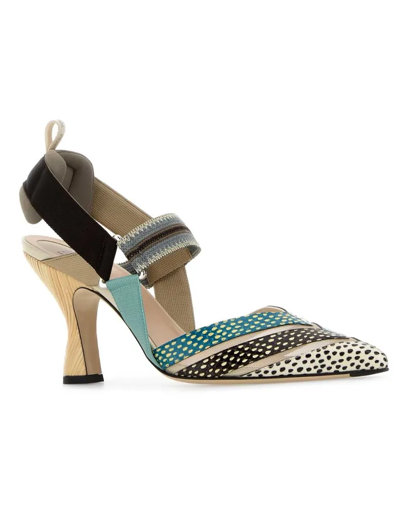 Fendi Women's Multicolor Leather Colibrã¬ Pumps Nud B.ice Pral Giada Vit+interno:cap Scarpe Con Tacco High Heel Shoes Multicolor