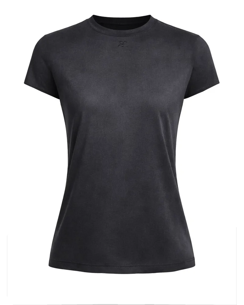 Courrèges Cotton T-Shirt — Black Black