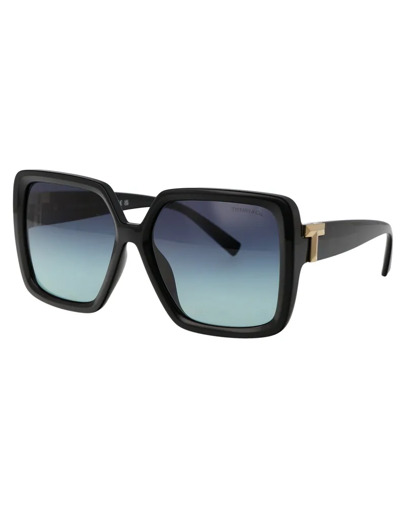 Tiffany & Co. 0TF4206U Square Injected Frame Sunglasses — Black Black
