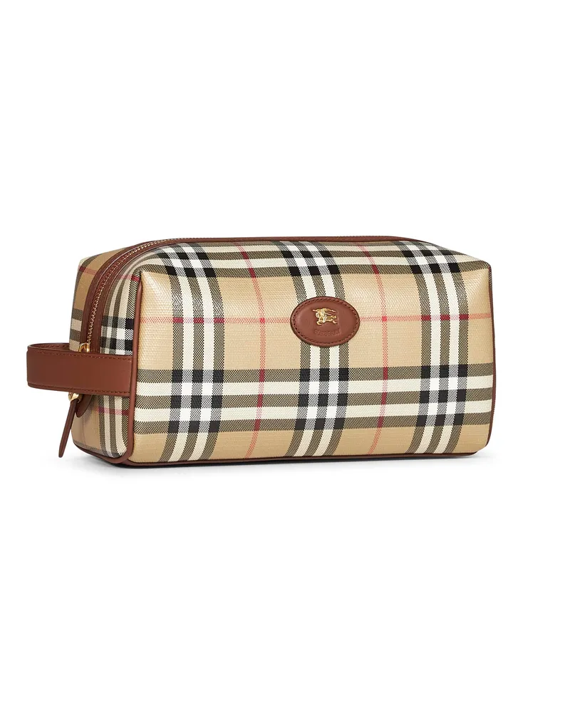 Burberry Burberry Check Canvas Wallet — Beige Beige