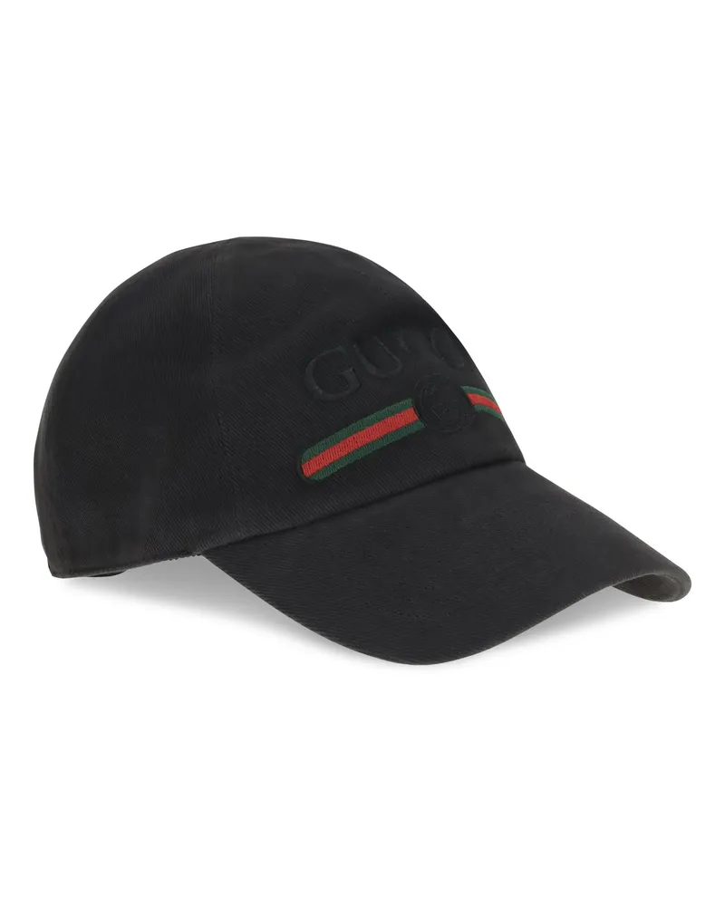 Gucci Men Cotton Baseball Cap With Embroidery Black-Black Hats E Hairbands Black/black Black