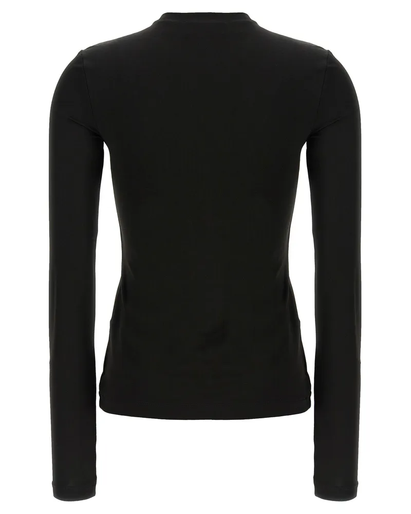 OFF-WHITE Logo-Print Stretch Sweater — Black Black