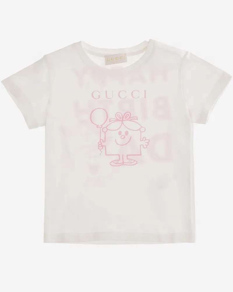 Gucci Logo-Print Cotton T-Shirt — White White