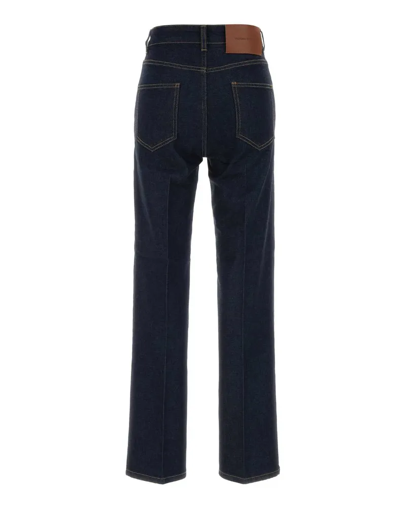 Victoria Beckham Cotton-Elastane Jeans — Navy Navy