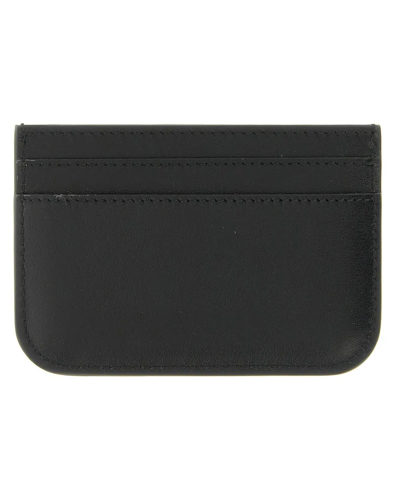 Fendi Leather FF Logo Card Case — Black Black
