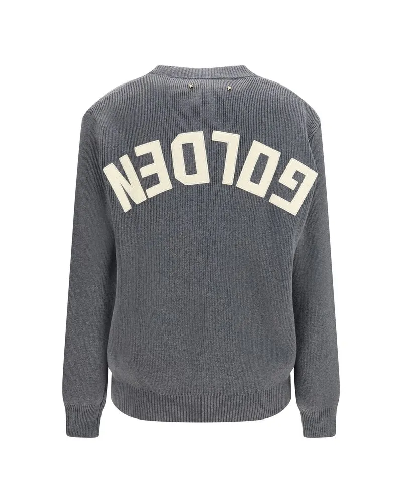 Golden Goose Cotton Crewneck Sweater — Gray Gray