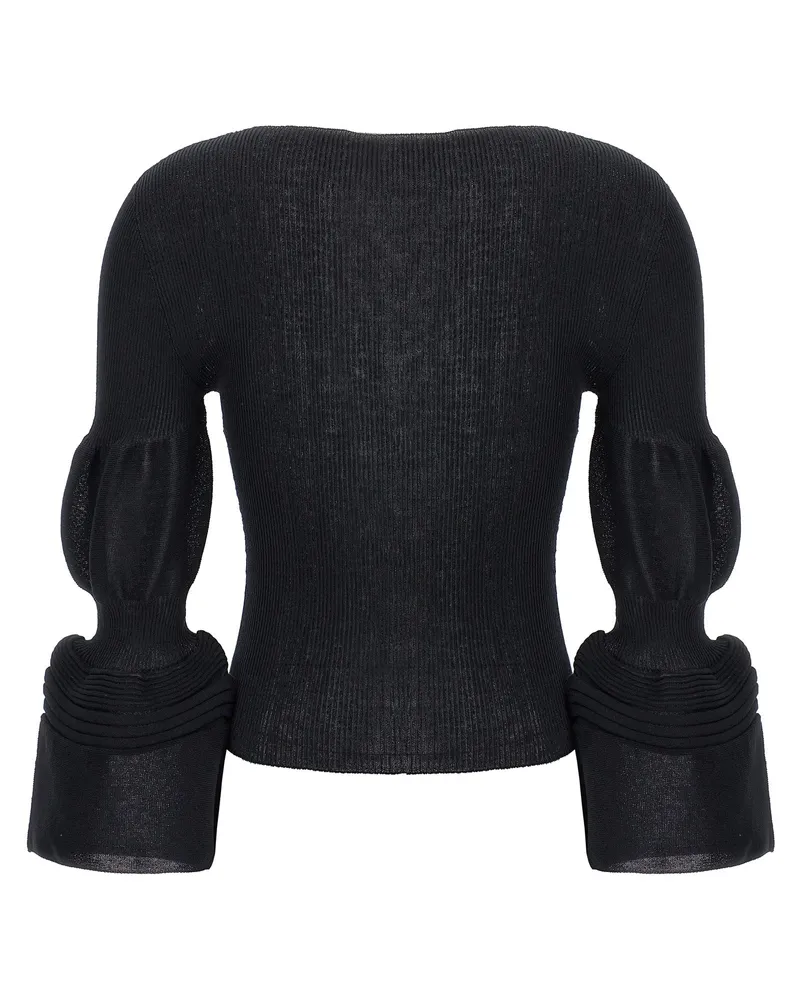 Issey Miyake Women's Black Polyester Sweatshirt Clothing Black