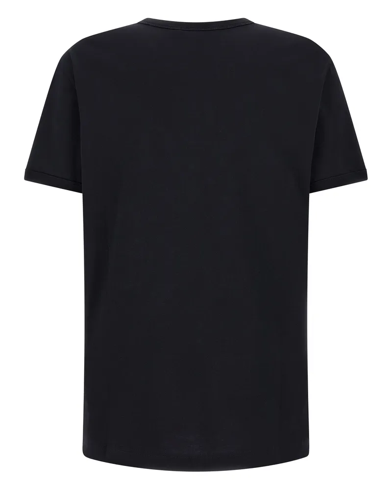 Dolce & Gabbana Men's Blue Cotton T-Shirt Black