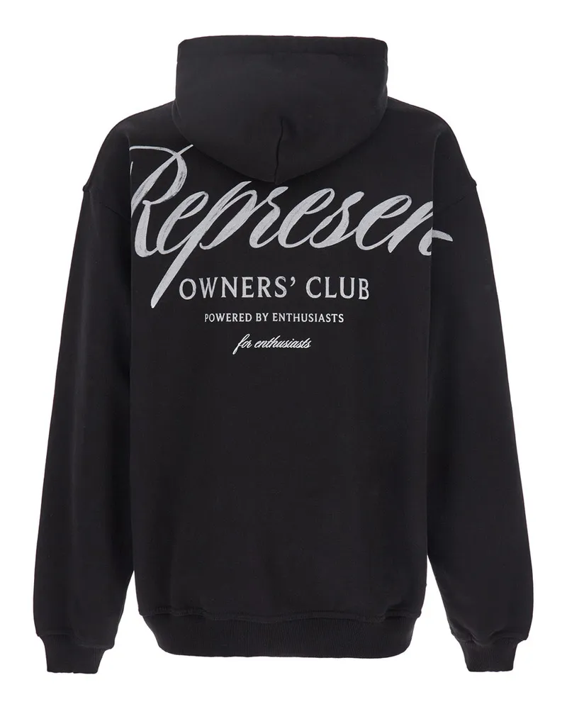 REPRESENT Men's Hoodie Black Logo Print Cotton Sweatshirts Sweater Black